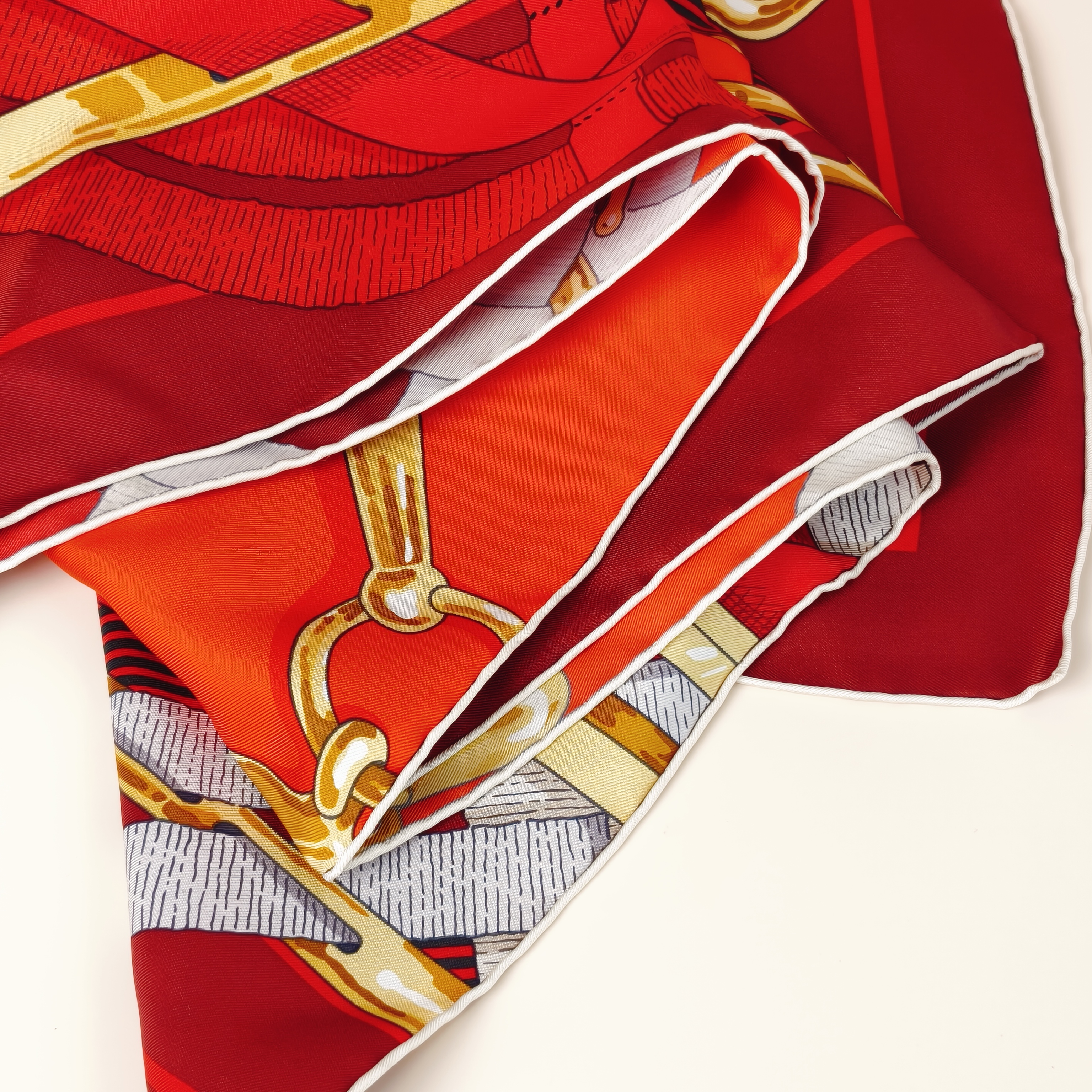 Hermès Red Silk One Size90*90 — cover view 3 of 9