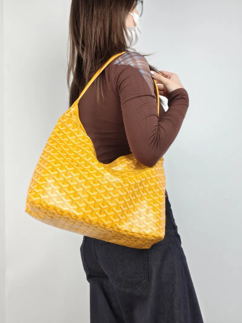 GOYARD Shoulder Bag Boheme Hobo​ Yellow PVC Small 43 × 14 × 27 cm — on-model view 2 of 2