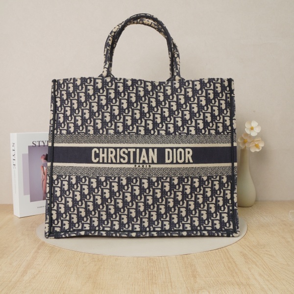 DIOR Top Handle Bag Monogram Canvas Large