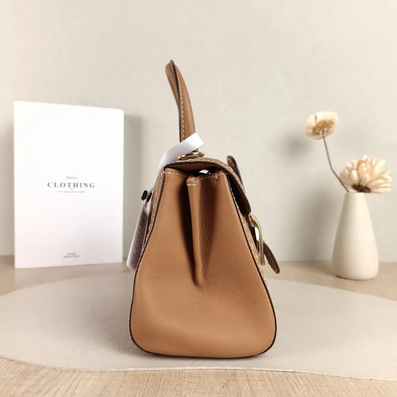 DELVAUX Crossbody Bag Brillant Caramel Calfskin Mini 20 × 11 × 16 cm — detail view 3 of 11