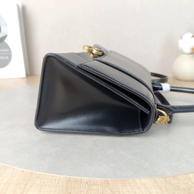 BALENCIAGA Crossbody Bag Hourglass Hourglass Bag Black Calfskin S 23 × 10 × 14 cm — detail view 10 of 14