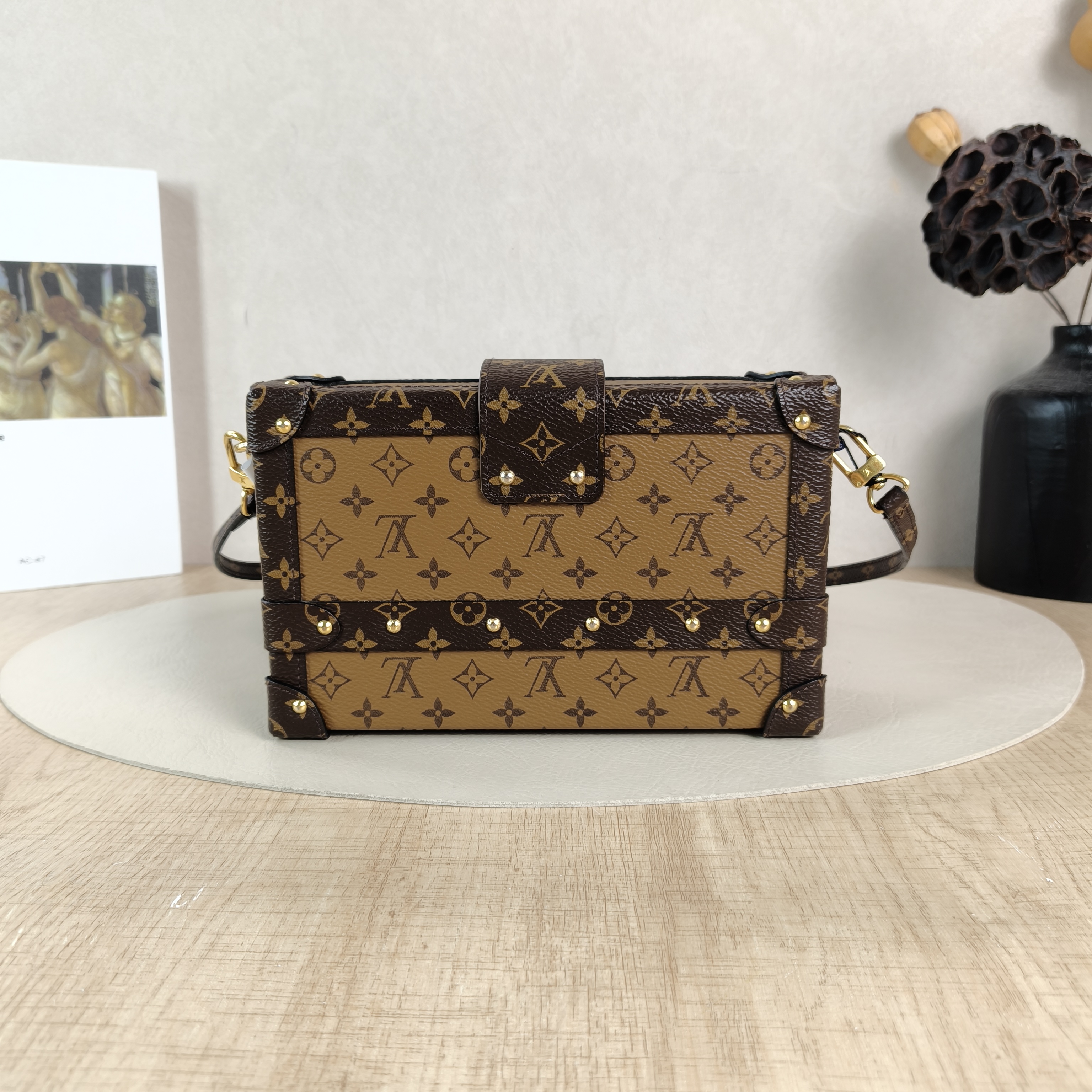 Louis Vuitton Crossbody Bag PETITE MALLE Box Monogram PV Cmini20 × 6 × 12.5 cm — cover view 3 of 5
