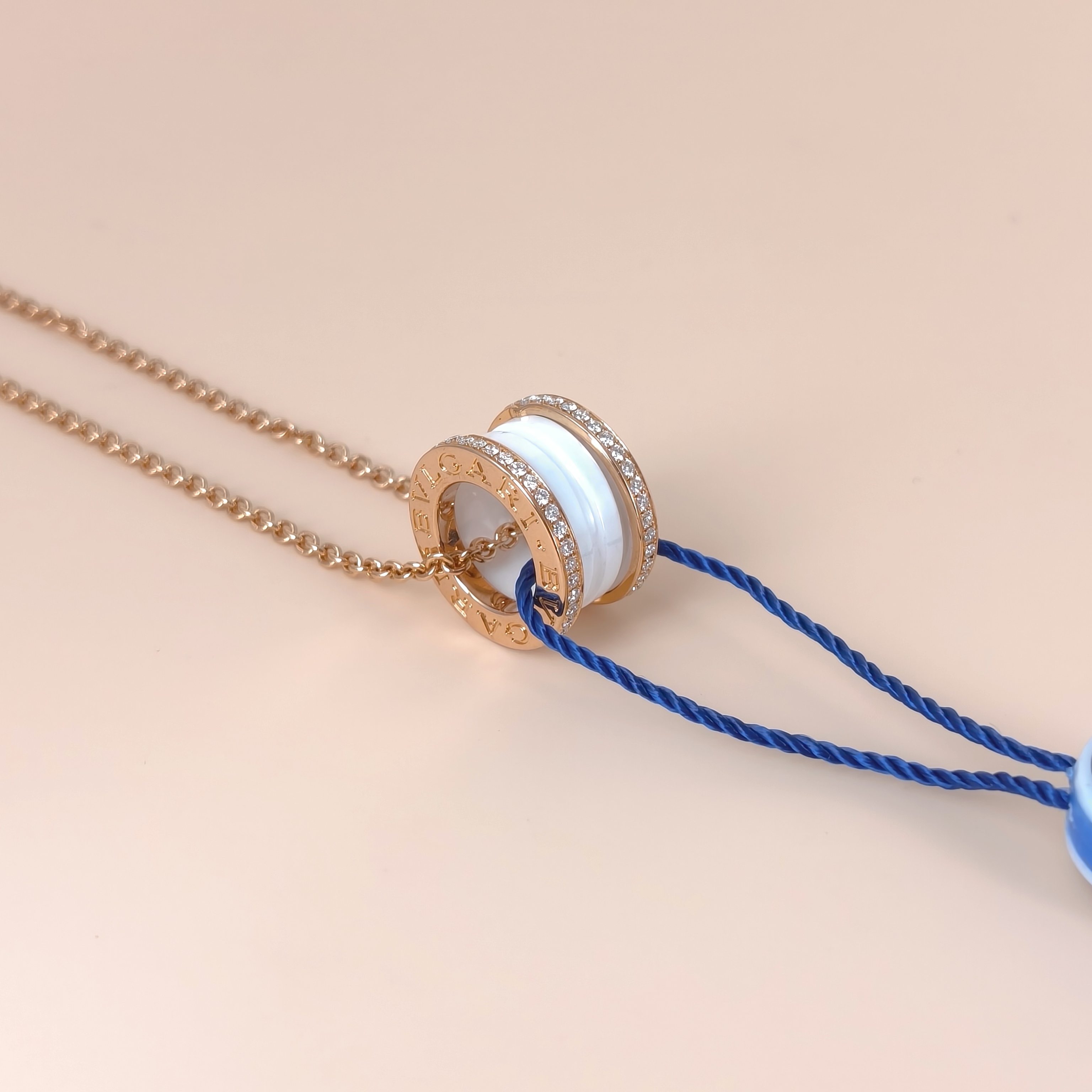 Bvlgari Necklace B.ZERO1Collection White Pavé Diamond Rose Gold Rose Gold Diamond18KR ose Gold One Size46cm — cover view 9 of 9