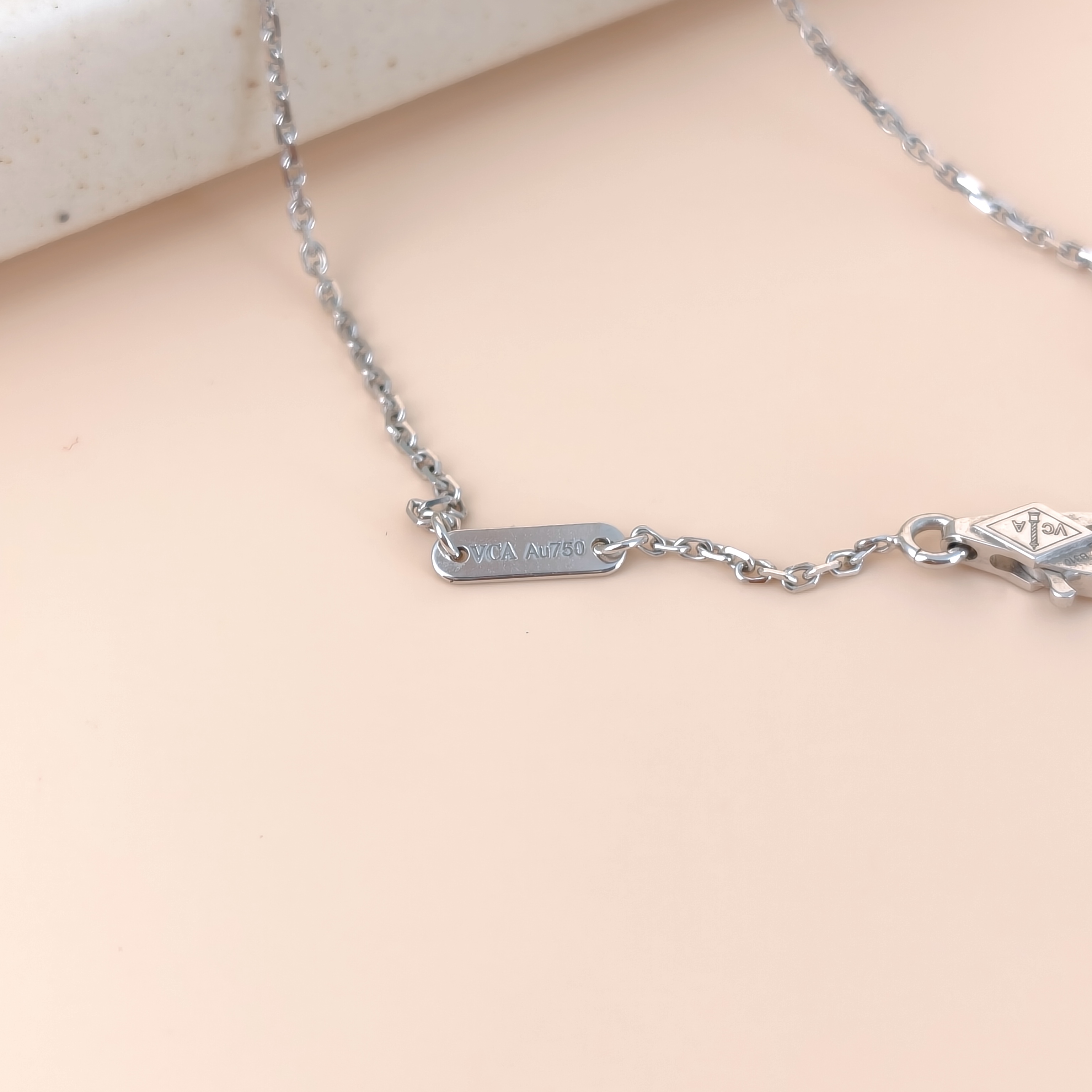Van Cleef & Arpels Necklace Frivole Collection Pavé Diamond Necklace White Gold 18KW hite Gold Diamondmini40cm — cover view 6 of 9
