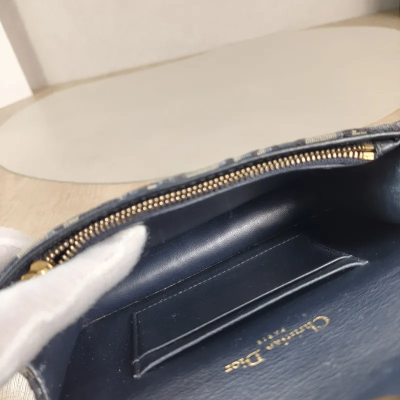 DIOR Belt Bag Saddle Belt Bag Blue Canvas One Size 17 × 3.5 × 10.5 cm — detail view 7 of 11