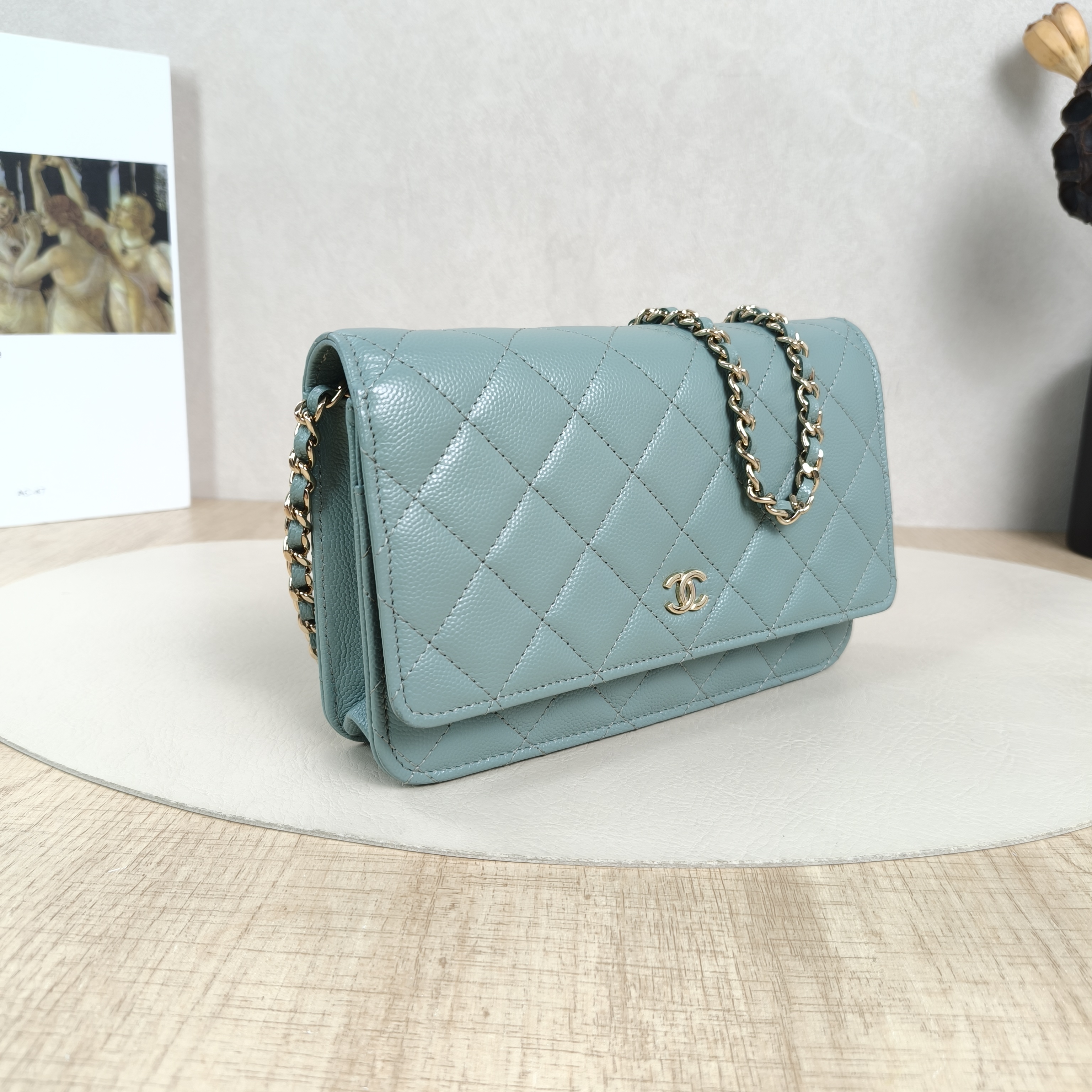 Chanel Crossbody Bag Classic Flap WOC CF WOCWOC Bag Grained Calfskinmini19.2 × 3.5 × 12.3 cm — cover view 4 of 5