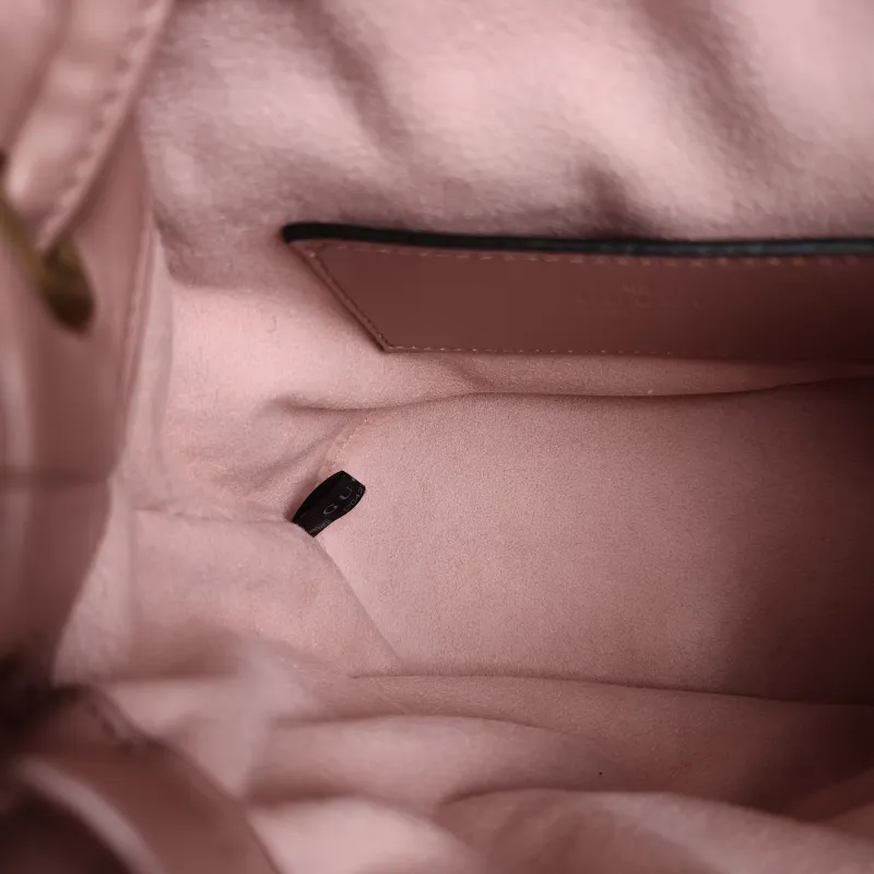 GUCCI Backpack GG Marmont Marmont Backpack Pink Lambskin Mini 20 × 11 × 19 cm — detail view 5 of 11