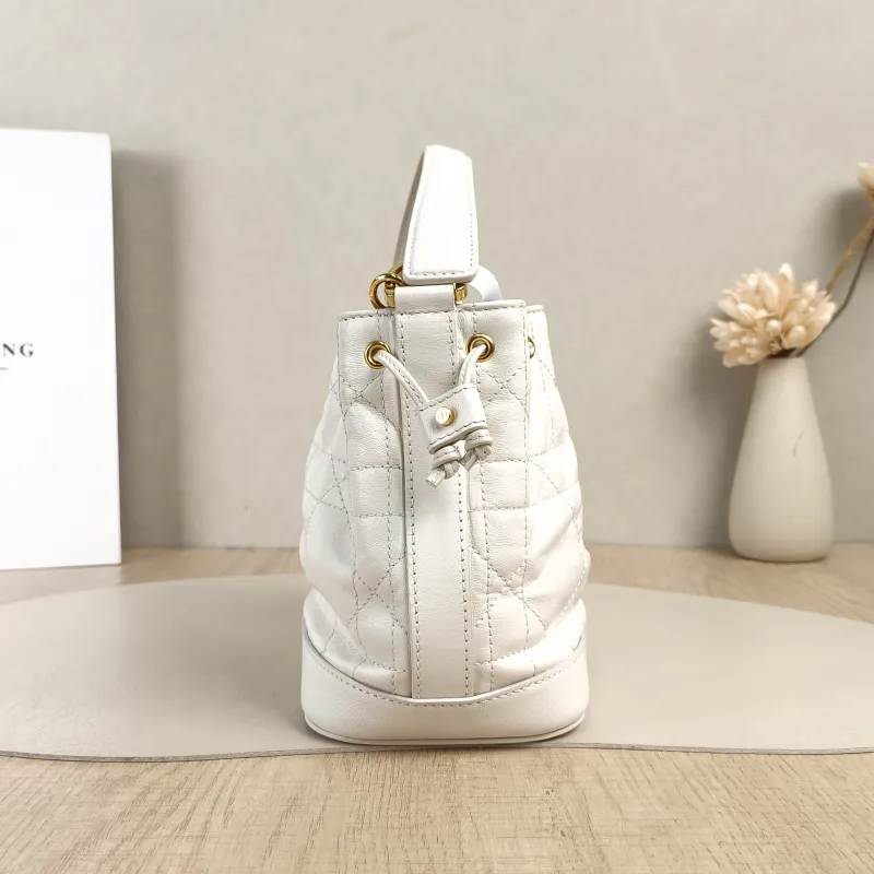 DIOR Crossbody Bag Jolie Bucket Bucket Bag White Lambskin One Size17 × 10.5 × 16 cm — detail view 5 of 11