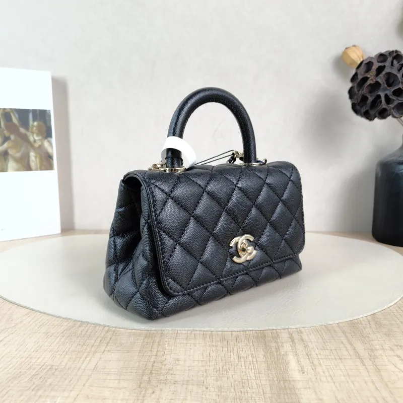 Chanel Top Handle Bag Coco Handle​Black Grained Calfskinmini19 × 9 × 13 cm — cover view 5 of 5
