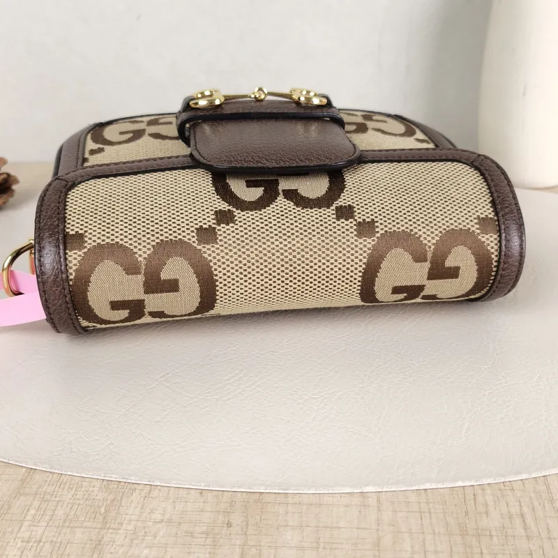 GUCCI Crossbody Bag Horsebit 1955 Horsebit Small Canvas 20.5 × 5 × 14.5 cm — detail view 5 of 12
