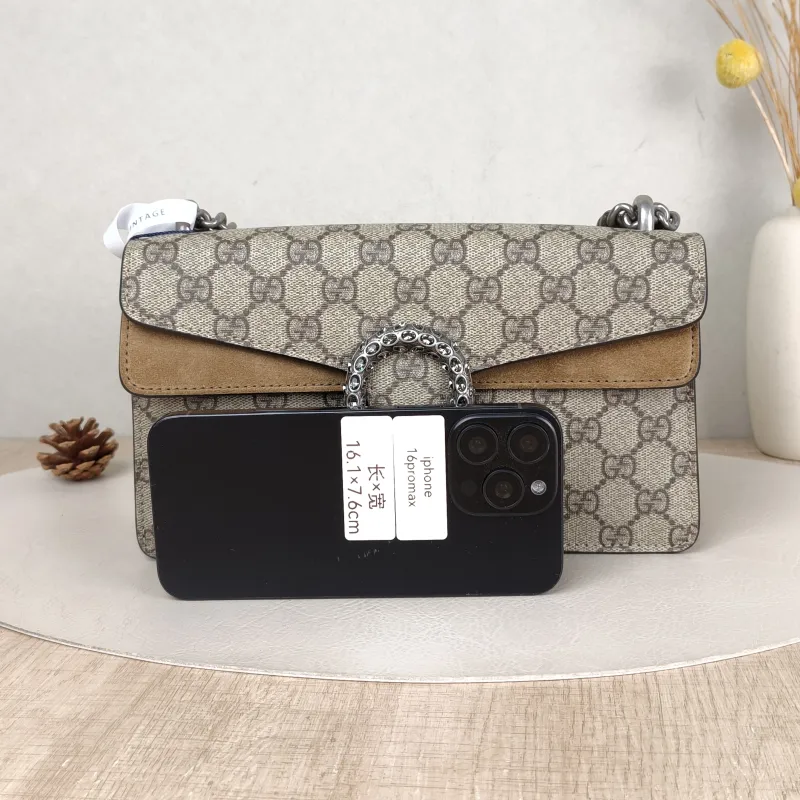 GUCCI Shoulder Bag Dionysus Monogram PVC Small 25 × 7 × 13.5 cm — cover view 3 of 6