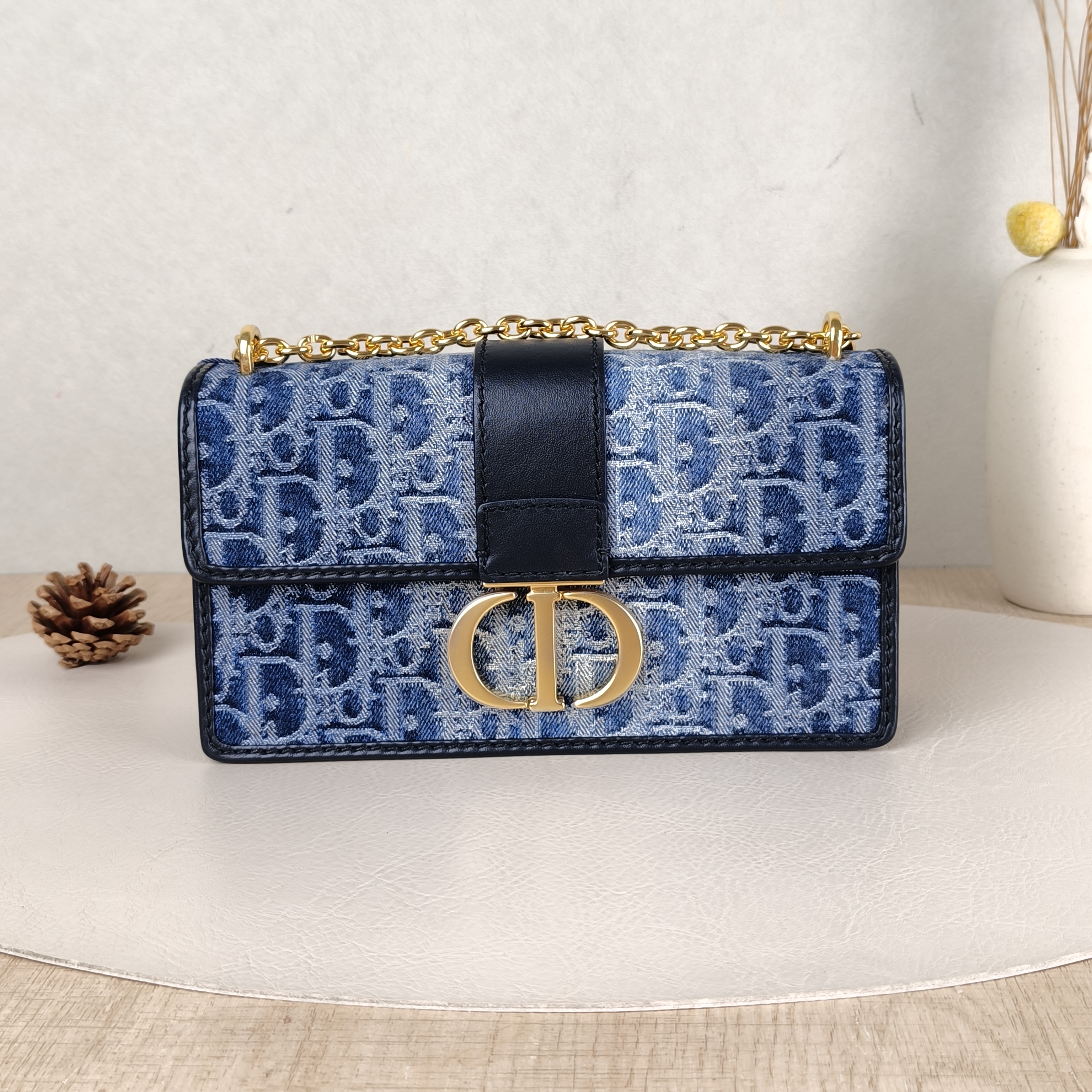 DIOR Crossbody Bag30 Montaigne East-West 30Blue Small21 × 6 × 12 cm