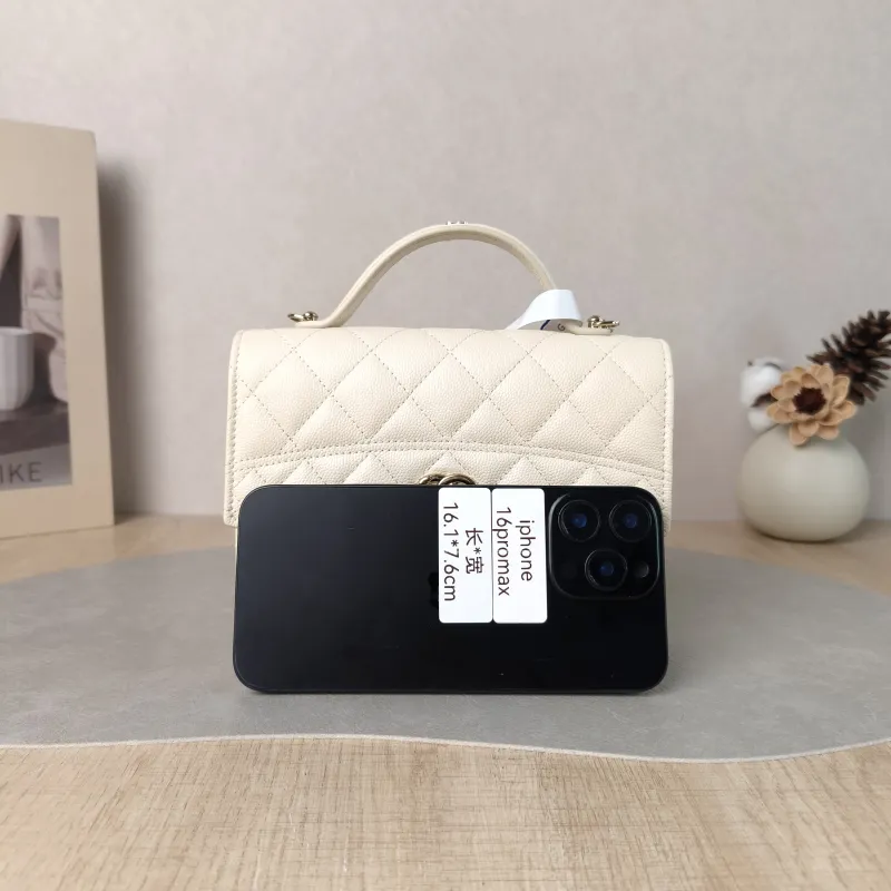 Chanel Backpack Backpack White Grained Calfskin One Size 18.2 × 5 × 14 cm — cover view 2 of 6