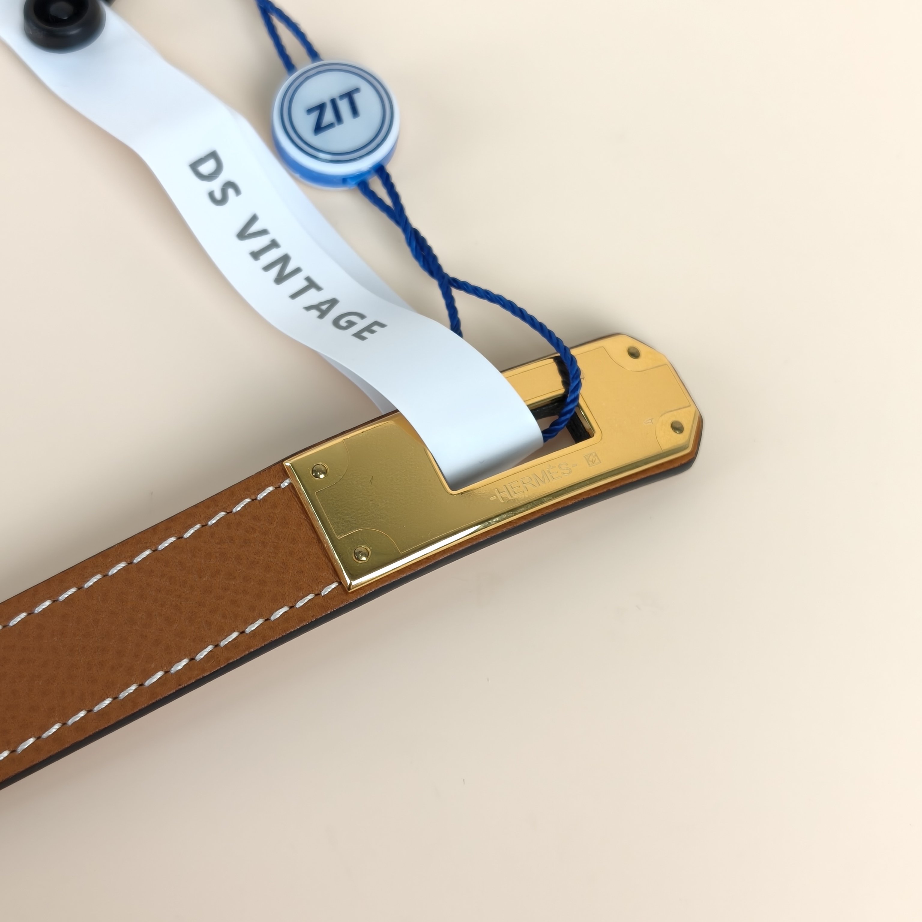 Hermès Belt Kelly Belt37 Brown Calfskin86cm — cover view 4 of 8