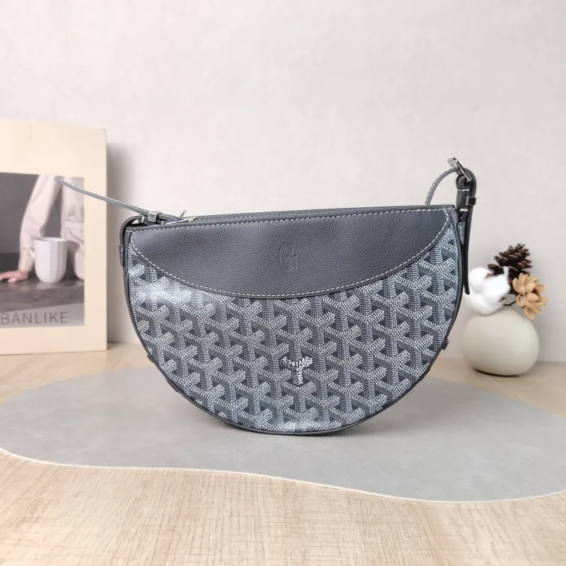 GOYARD Crossbody Bag Hirondelle Grey ine Canvas One Size 25 × 6 × 17 cm — cover view 5 of 6