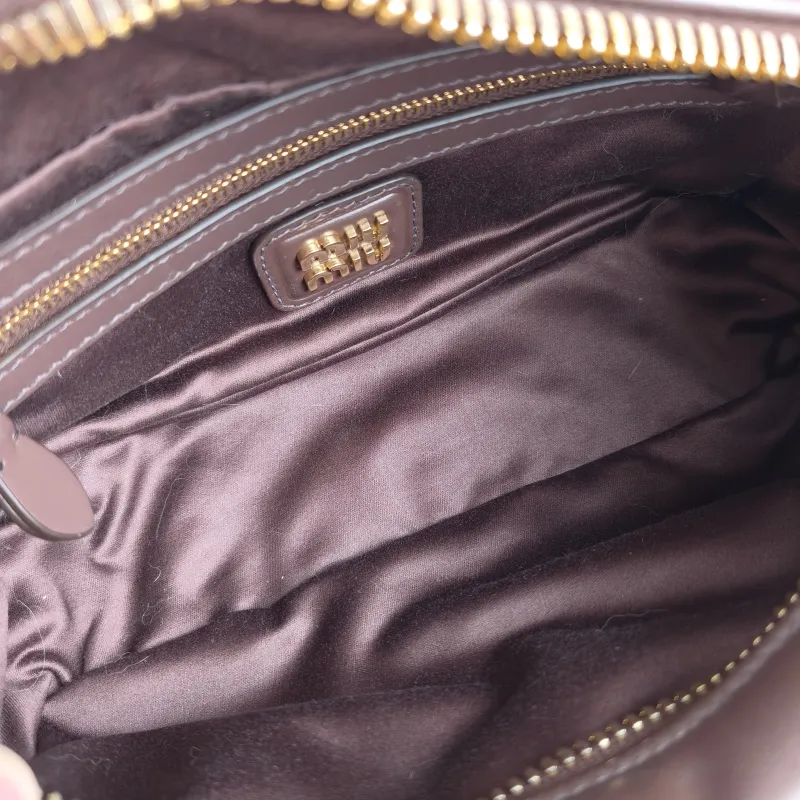 Miumiu Top Handle Bag Arcadie Collection Bowling Bag CC alfskin Medium 22 × 7.5 × 10.5 cm — detail view 10 of 11