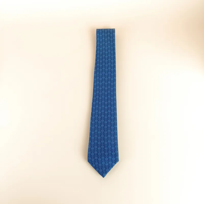 Hermès Blue Silk One Size 146*7cm