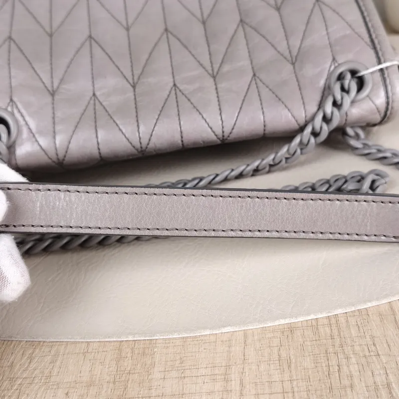 Miumiu Crossbody Bag Crossbody Bag Grey Calfskin One Size 21 × 7 × 17 cm — detail view 3 of 14