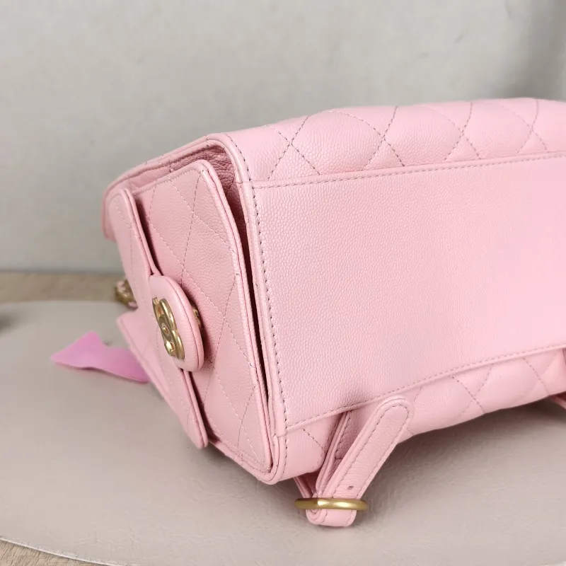 Chanel Backpack25bag Backpack Pink Grained Calfskin Medium23 × 14 × 23 cm — detail view 11 of 12