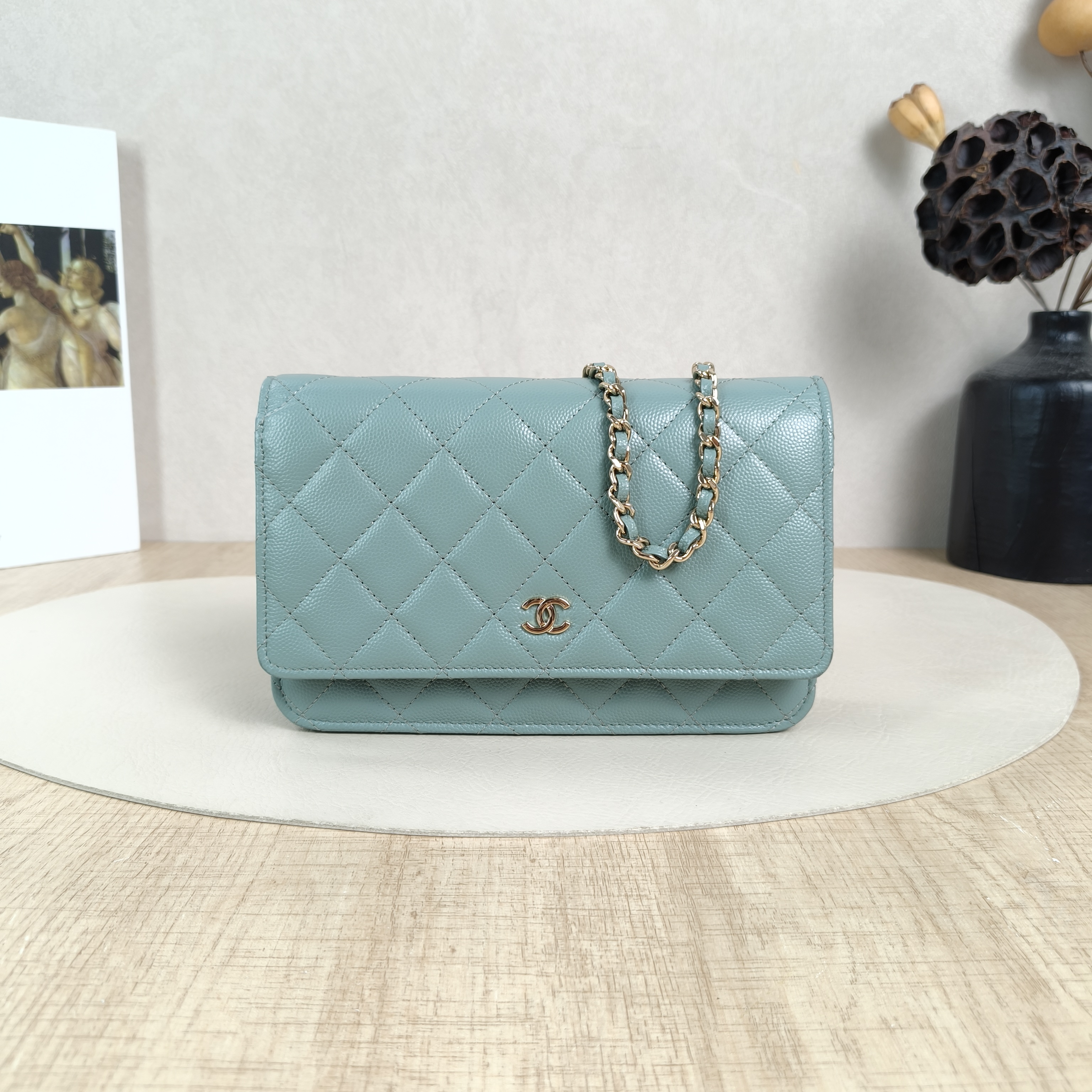 Chanel Crossbody Bag Classic Flap WOC CF WOCWOC Bag Grained Calfskinmini19.2 × 3.5 × 12.3 cm