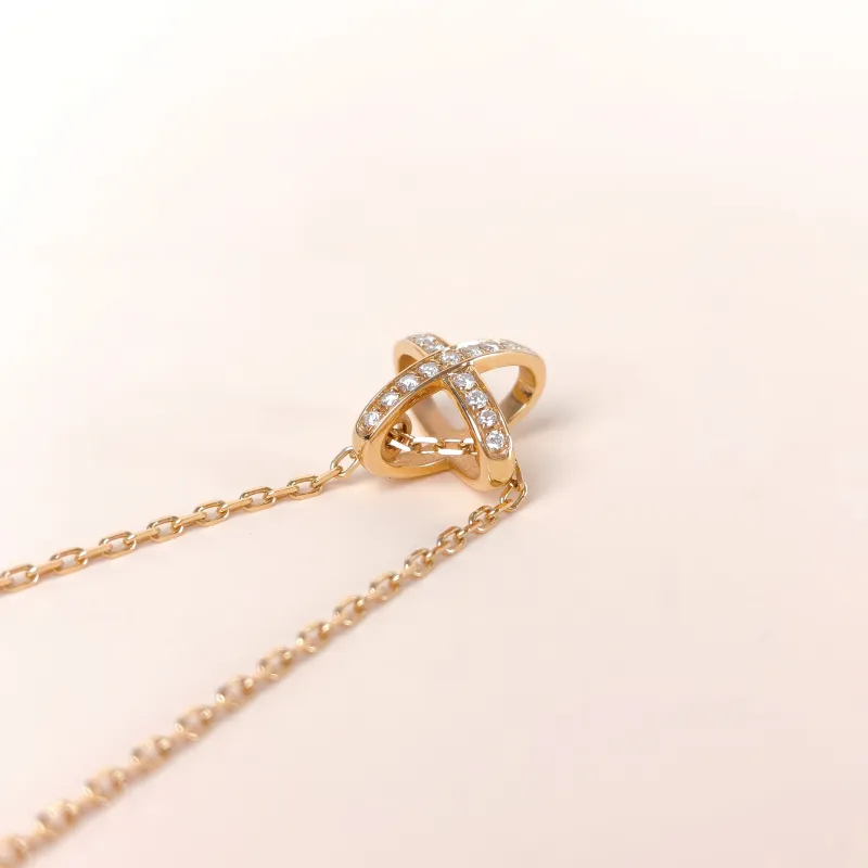 CHAUMET Necklace Jeux de Liens · Collection · Necklace Rose Gold Diamond18KR ose Gold One Size 42cm — cover view 2 of 7