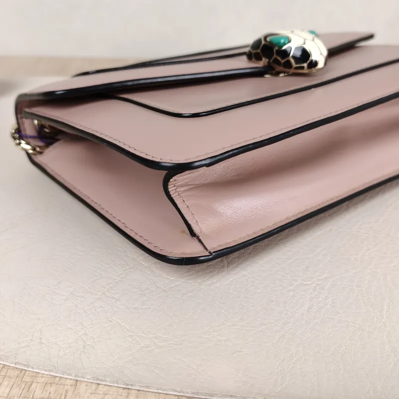 Bvlgari Shoulder Bag Serpenti Forever Collection Crossbody Bag Beige Calfskin One Size 22 × 5 × 14 cm — detail view 8 of 15