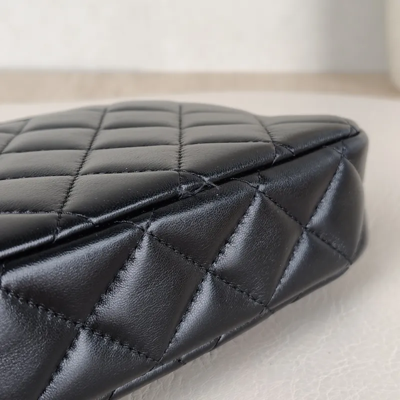 Chanel Crossbody Bag shopping bag Black · Beige Suede Mini 18 × 4 × 10 cm — detail view 5 of 14