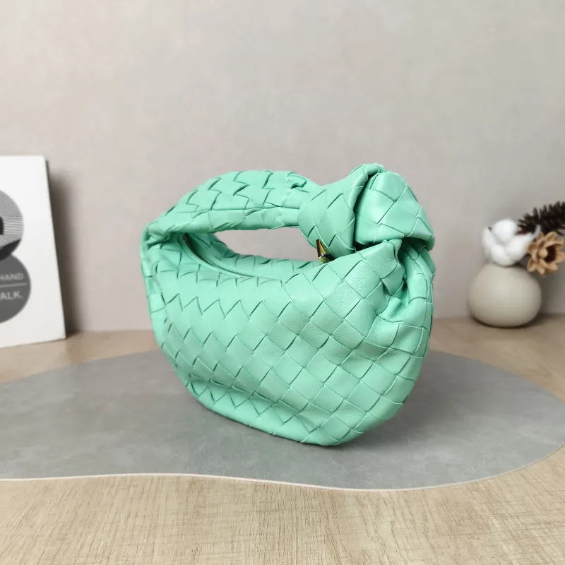 Bottega Veneta Top Handle Bag Jodie Green Lambskin Mini 28 × 8 × 23 cm — cover view 2 of 6