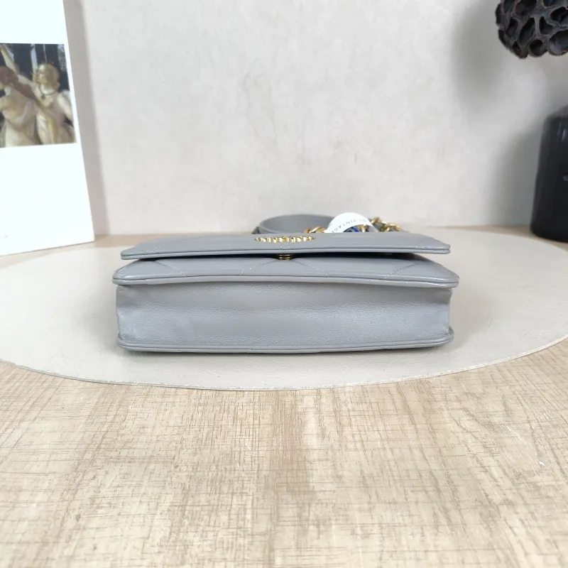 Chanel Crossbody Bag 19Bag WOC Grey SL ambskin Mini 19.2 × 3.5 × 12.3 cm — cover view 5 of 5