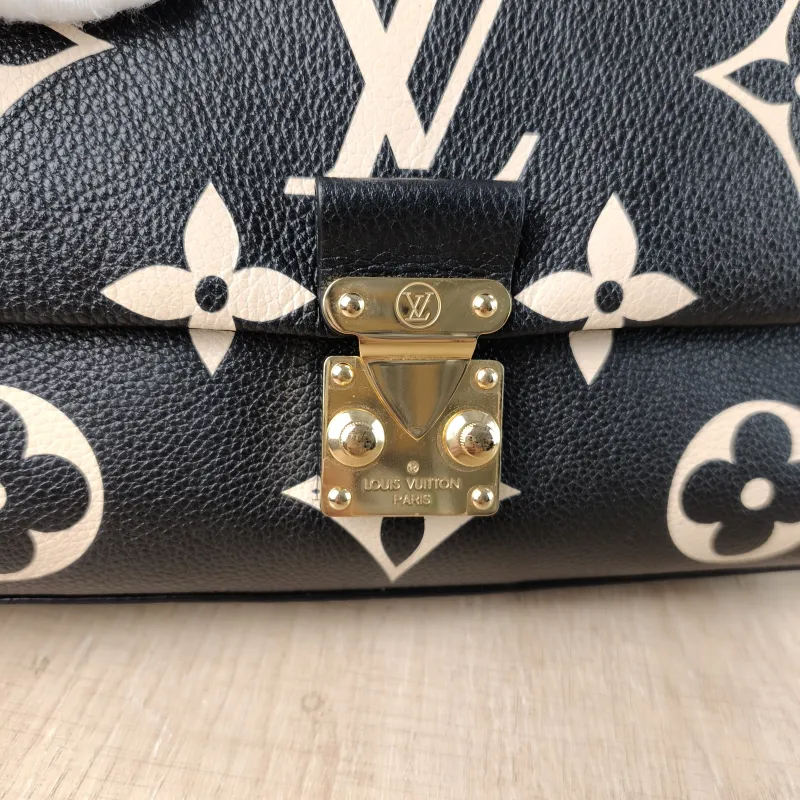 Louis Vuitton Crossbody Bag MADELEINE Black · White Monogram Empreinte Embossed Calfskin BB 24 × 8.5 × 17 cm — detail view 7 of 13