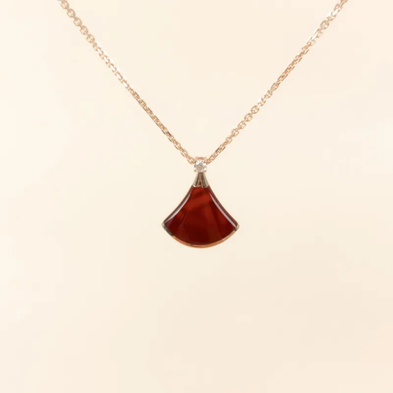 Bvlgari Necklace DIVAS’ DREAM Collection Red 18KR ose Gold Diamond One Size 1.5*40-42
