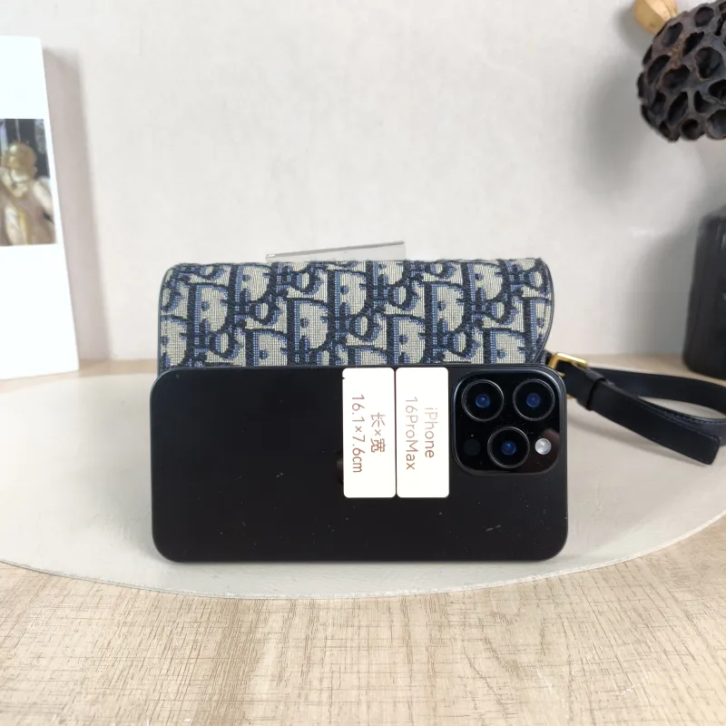DIOR Belt Bag Saddle Belt Bag Blue Canvas One Size 17 × 3.5 × 10.5 cm — cover view 5 of 5