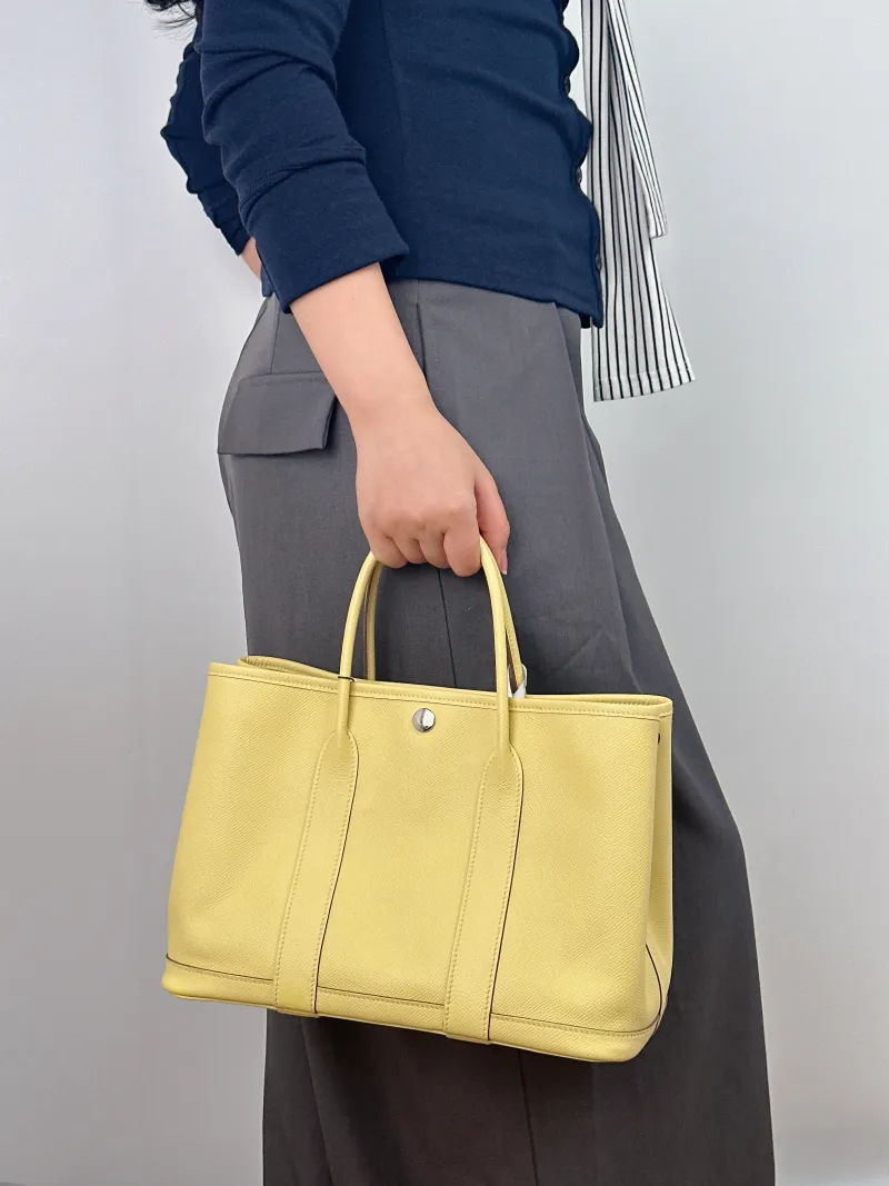 Hermès Top Handle Bag Garden Party 30 30 1Z Epsom Calfskin Medium 30 × 13 × 21 cm Z — on-model view 2 of 2