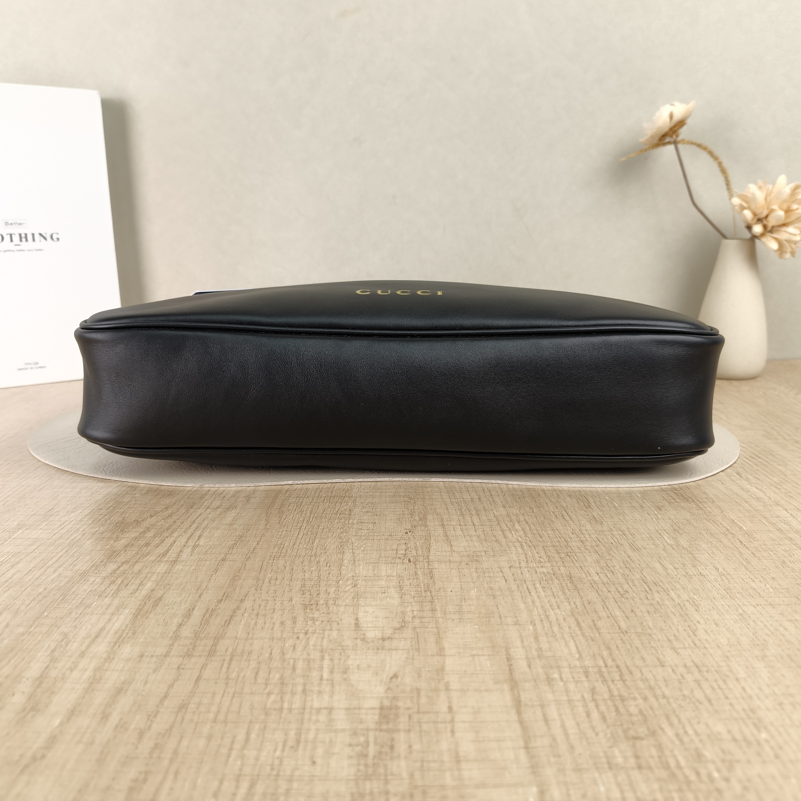 GUCCI Shoulder Bag GG Emblem hobo Black Calfskin Large37 × 8 × 23 cm — cover view 2 of 6
