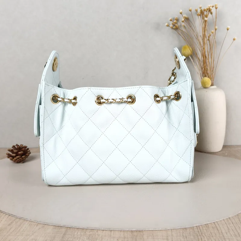 Chanel Crossbody Bag 25Bag Green Grained Calfskin Mini 22 × 12.5 × 20 cm — cover view 6 of 6