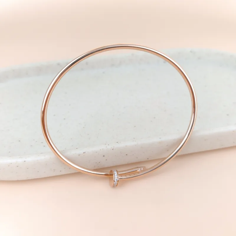 CARTIER Bangle Juste un Clou Bangle Rose Gold Diamond18KR ose Gold Small Edition 19 — cover view 5 of 9