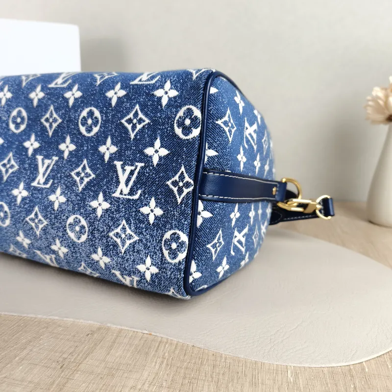 Louis Vuitton Crossbody Bag Speedy25 Blue Medium 25 × 15 × 19 cm — detail view 8 of 11