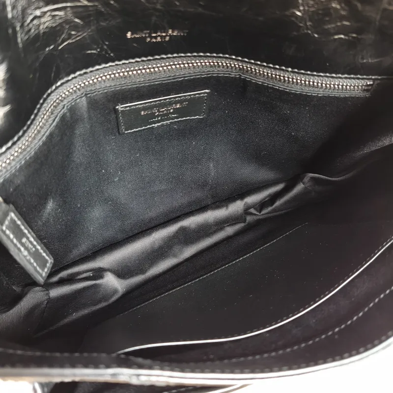 SAINT LAURENT Crossbody Bag Niki D Waxed Leather Calfskin Medium 28 × 8.5 × 20 cm — detail view 14 of 14
