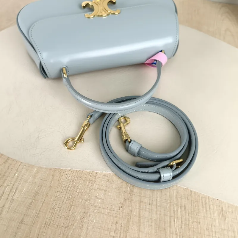 CELINE Crossbody Bag teen lola Crossbody Bag Blue Calfskin One Size 20 × 5 × 11.5 cm — detail view 1 of 10