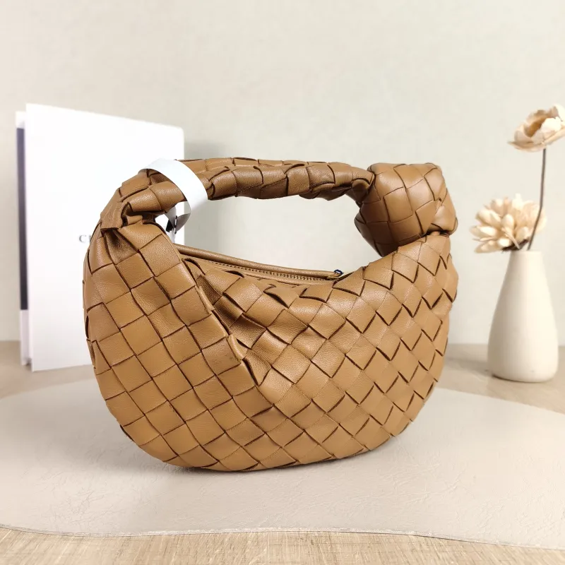 Bottega Veneta Top Handle Bag Jodie Brown Lambskin 24 × 7 × 14 cm — cover view 2 of 5