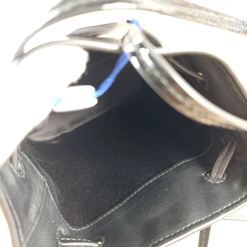 Miumiu Crossbody Bag logo Black Waxed Leather One Size 14 × 6 × 17.5 cm — detail view 5 of 12