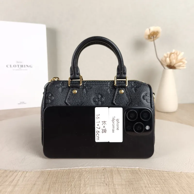 Louis Vuitton Crossbody Bag Speedy Nano Black Empreinte Embossed Calfskin nano 16 × 7.5 × 10 cm — cover view 5 of 5