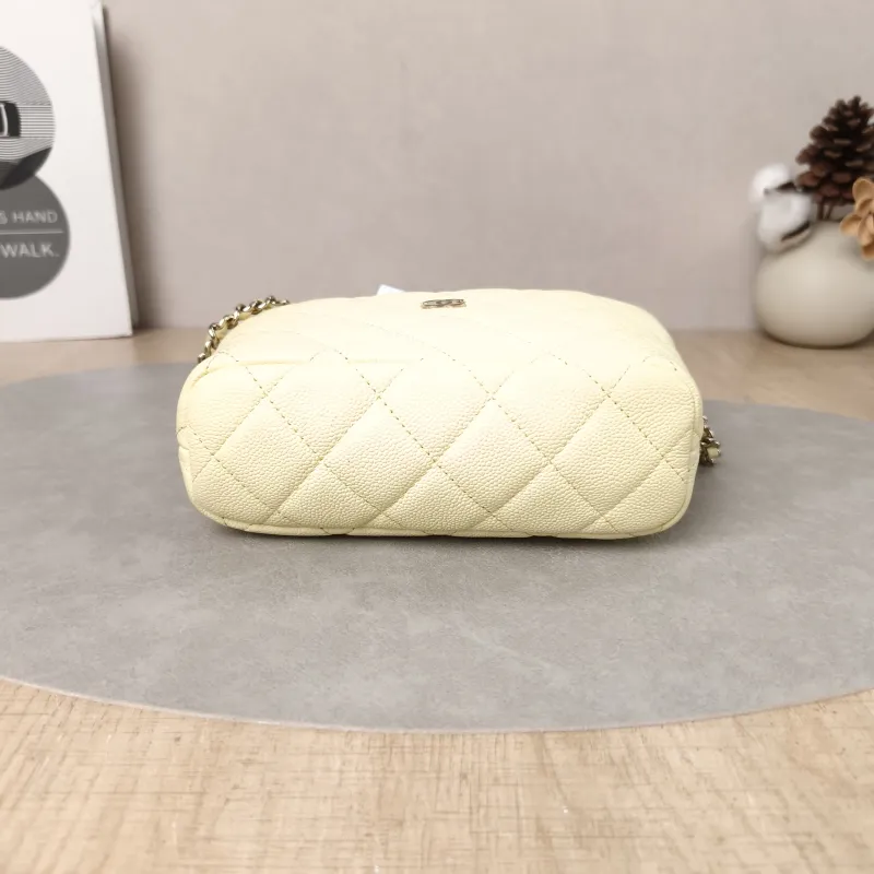 Chanel Crossbody Bag Crossbody Bag Yellow Grained Calfskin One Size21.5 × 7.5 × 19 cm — cover view 5 of 6