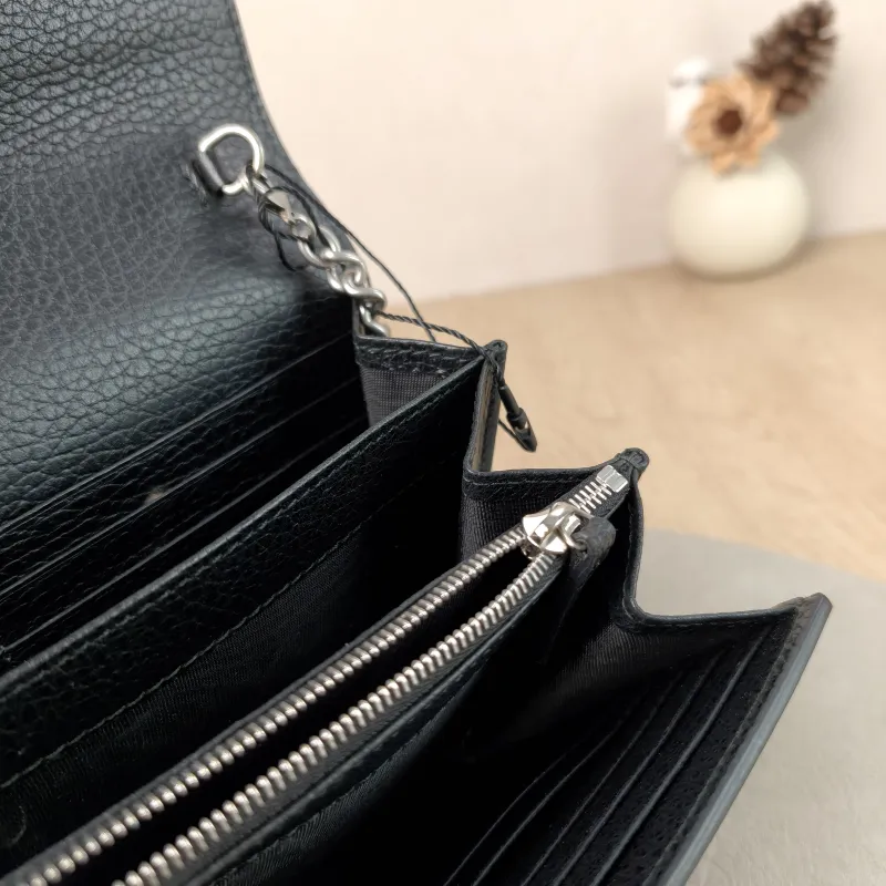 GUCCI Crossbody Bag Dionysus Collection Wallet woc Black Calfskin Mini 20 × 5 × 13 cm — detail view 13 of 13