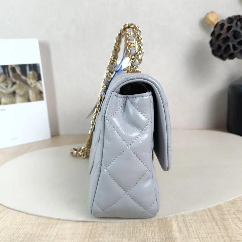 Chanel Crossbody Bag 23s Grey Lambskin One Size 23.5 × 7.5 × 17 cm — detail view 1 of 13