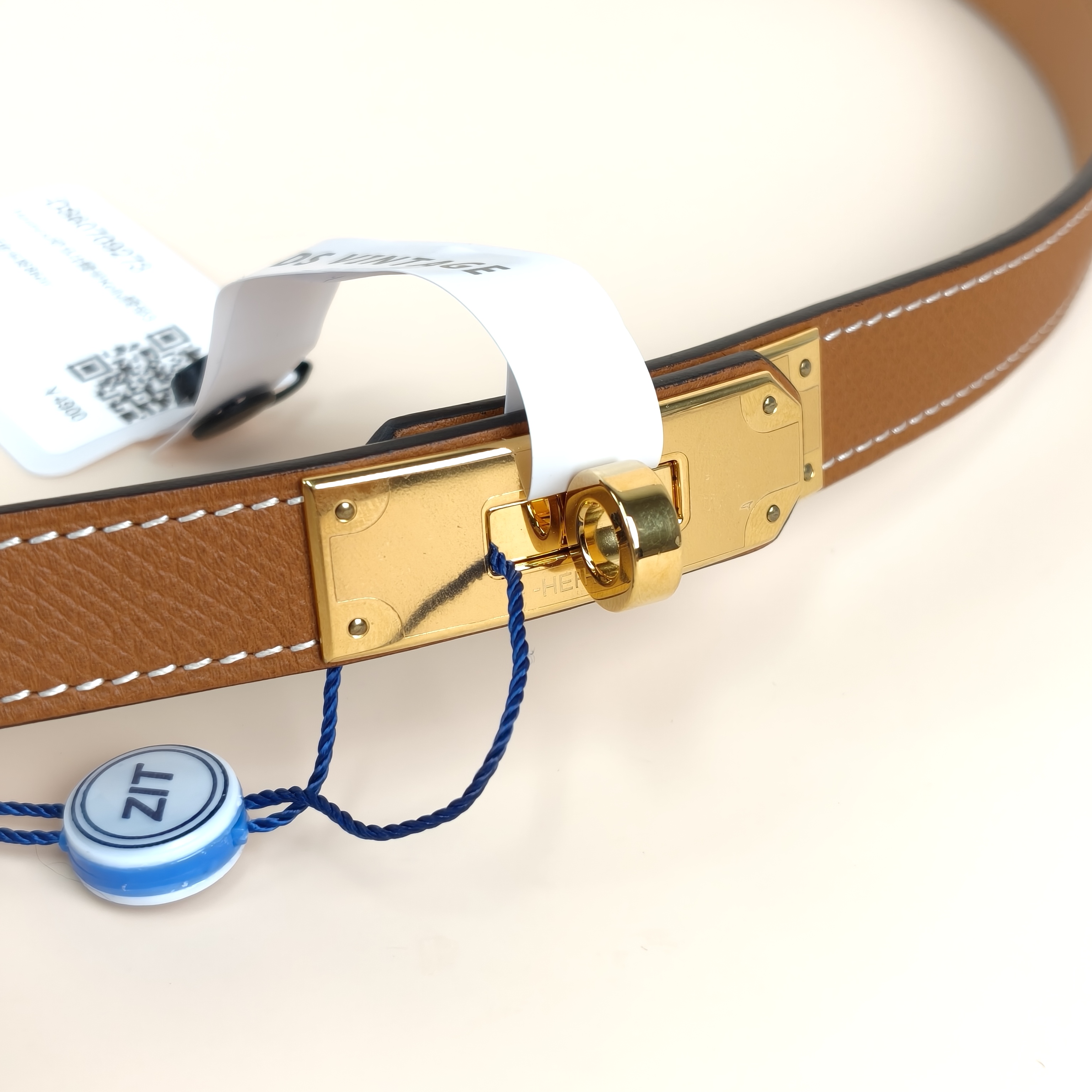 Hermès Belt Kelly Belt37 Brown Calfskin86cm — cover view 3 of 8