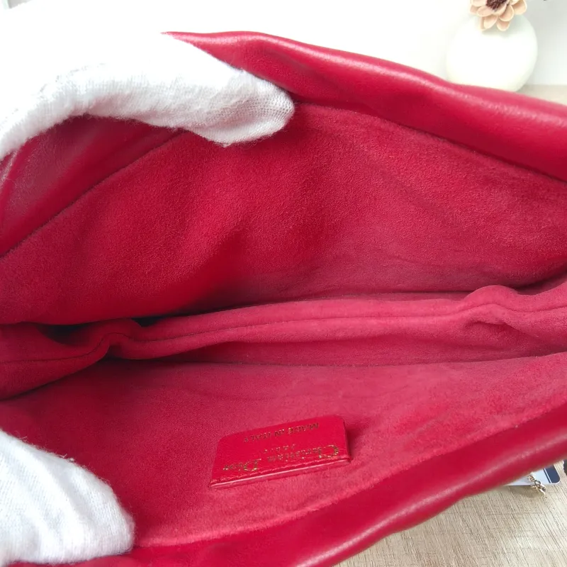 DIOR Crossbody Bag Lady Milly Chain Bag Red Lambskin mini19 × 5 × 13 cm — detail view 6 of 10