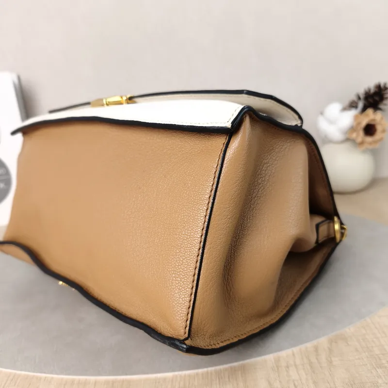 Miumiu Top Handle Bag Top Handle Bag Brown · White Lambskin One Size28 × 14 × 24 cm — detail view 12 of 14