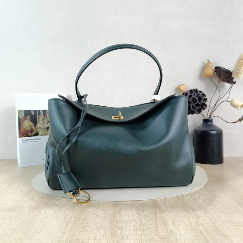 BALENCIAGA Crossbody Bag RODEO Green Calfskin Medium35 × 11 × 23.5 cm