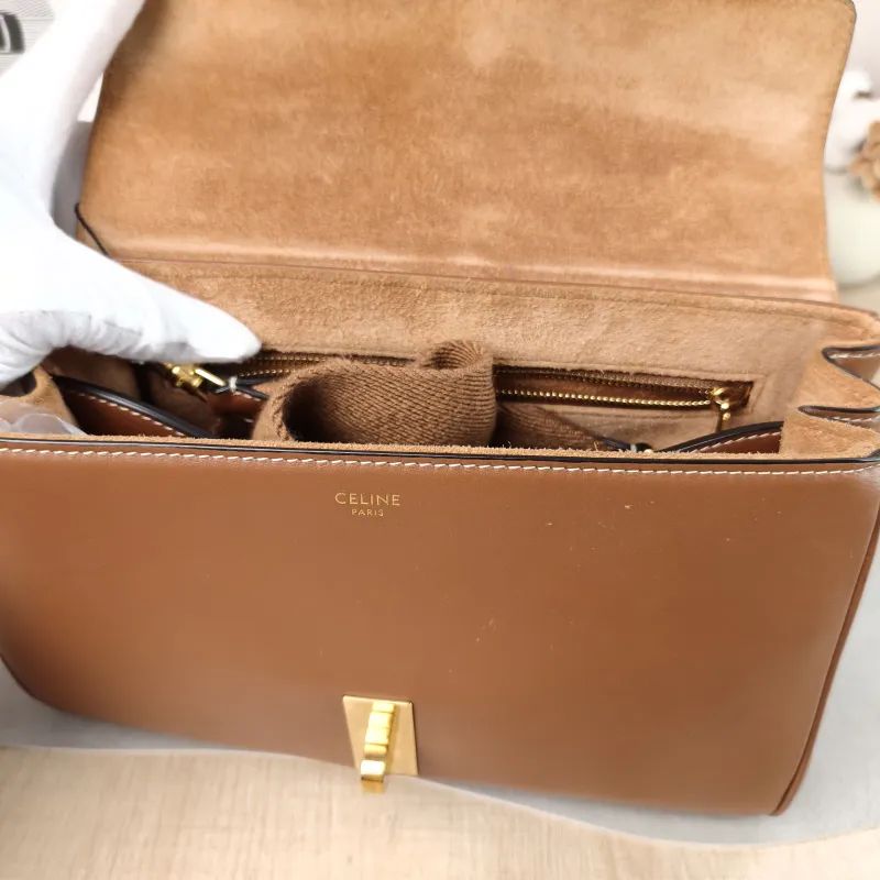 CELINE Shoulder Bag Soft 16Shoulder Bag Caramel Calfskin Small 23 × 9 × 15 cm — detail view 14 of 14